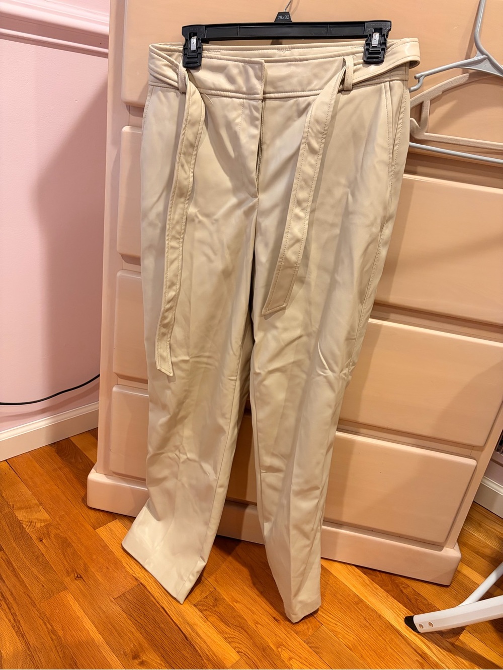Bailey 44 Cream Straight Leg Pants with Belt